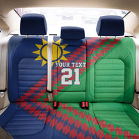Namibia Cricket Custom Back Car Seat Cover Namibian Sporty Pattern Flag Motif - Wonder Print Shop