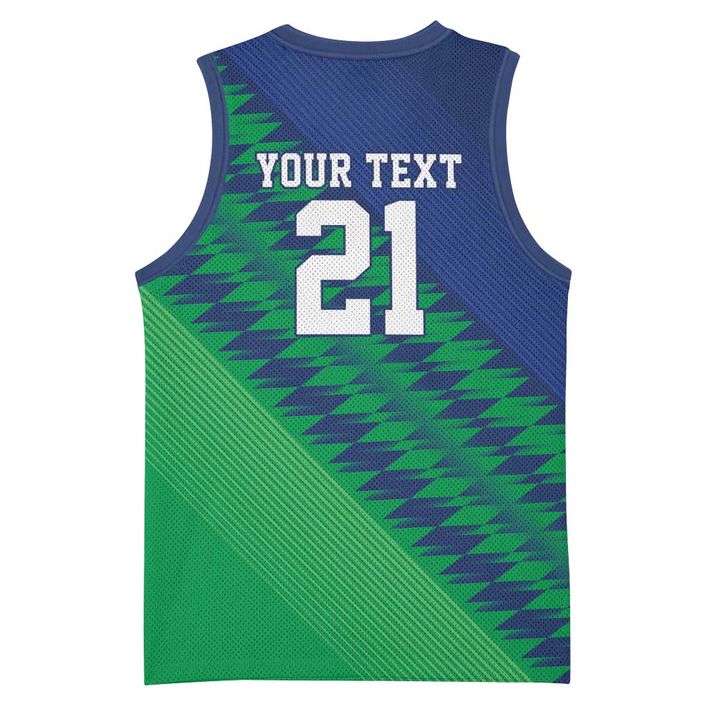 Namibia Cricket Custom Basketball Jersey Namibian Sporty Pattern Flag Motif - Wonder Print Shop