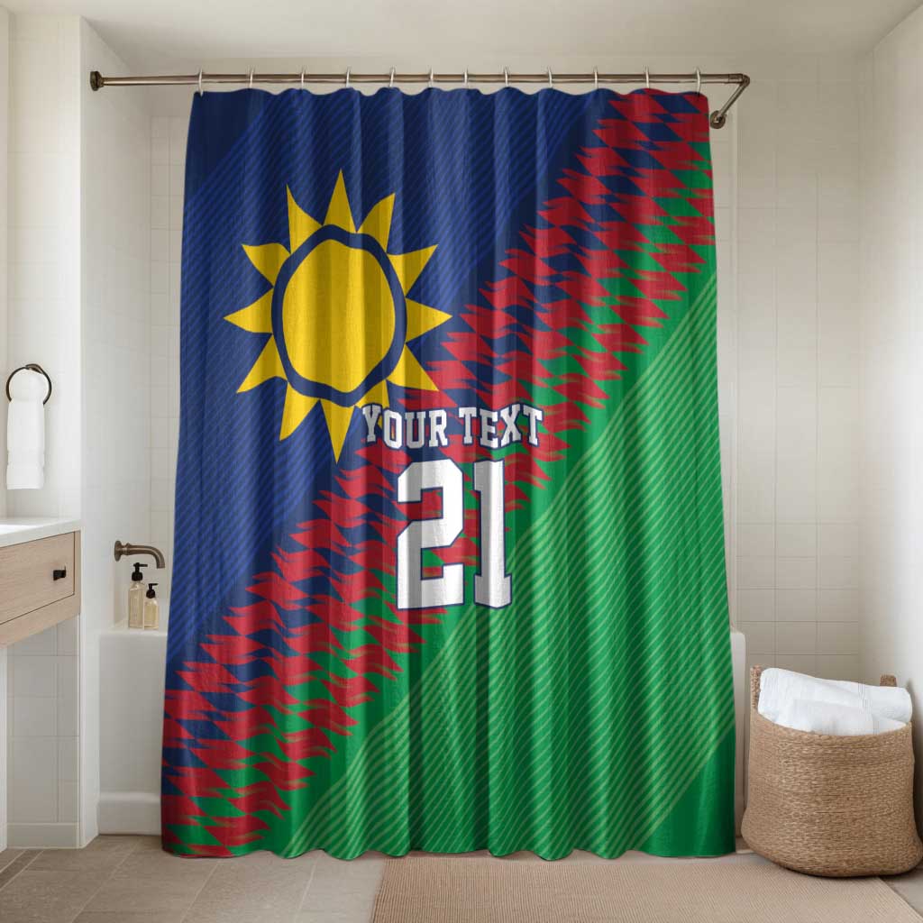 Namibia Cricket Custom Bathroom Set Namibian Sporty Pattern Flag Motif - Wonder Print Shop