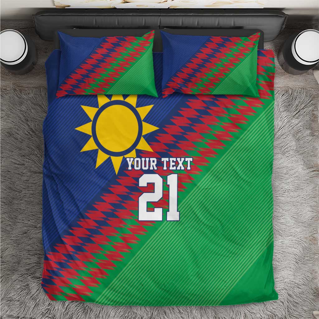 Namibia Cricket Custom Bedding Set Namibian Sporty Pattern Flag Motif - Wonder Print Shop