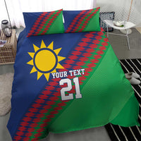 Namibia Cricket Custom Bedding Set Namibian Sporty Pattern Flag Motif - Wonder Print Shop