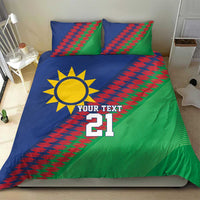Namibia Cricket Custom Bedding Set Namibian Sporty Pattern Flag Motif - Wonder Print Shop