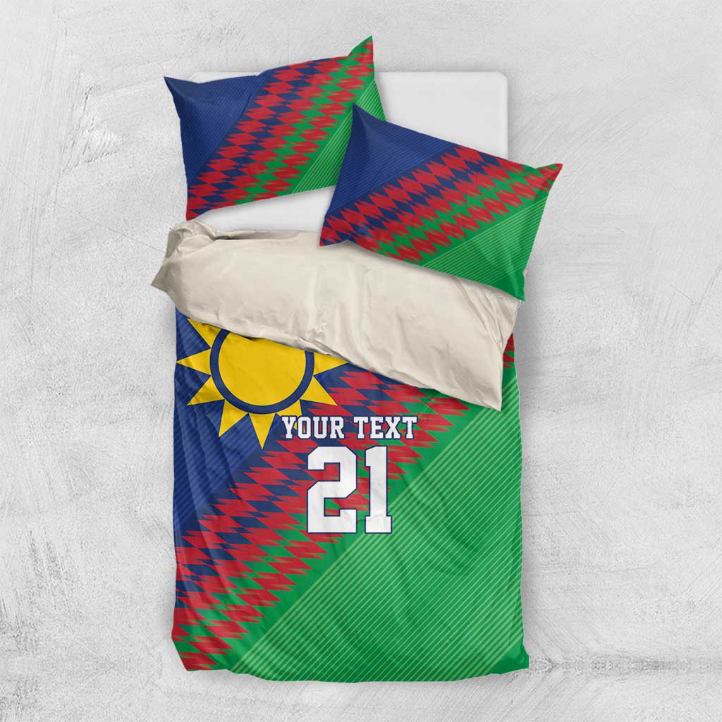 Namibia Cricket Custom Bedding Set Namibian Sporty Pattern Flag Motif - Wonder Print Shop