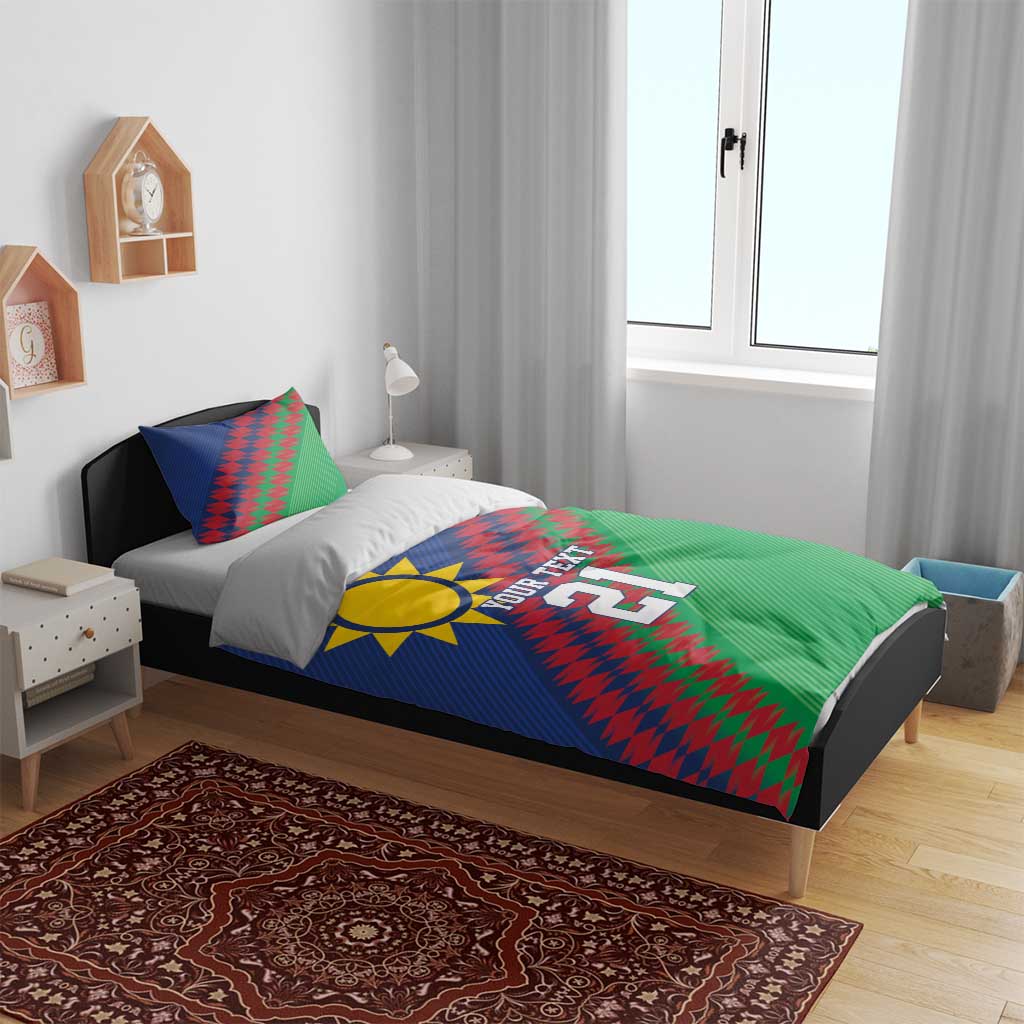 Namibia Cricket Custom Bedding Set Namibian Sporty Pattern Flag Motif - Wonder Print Shop