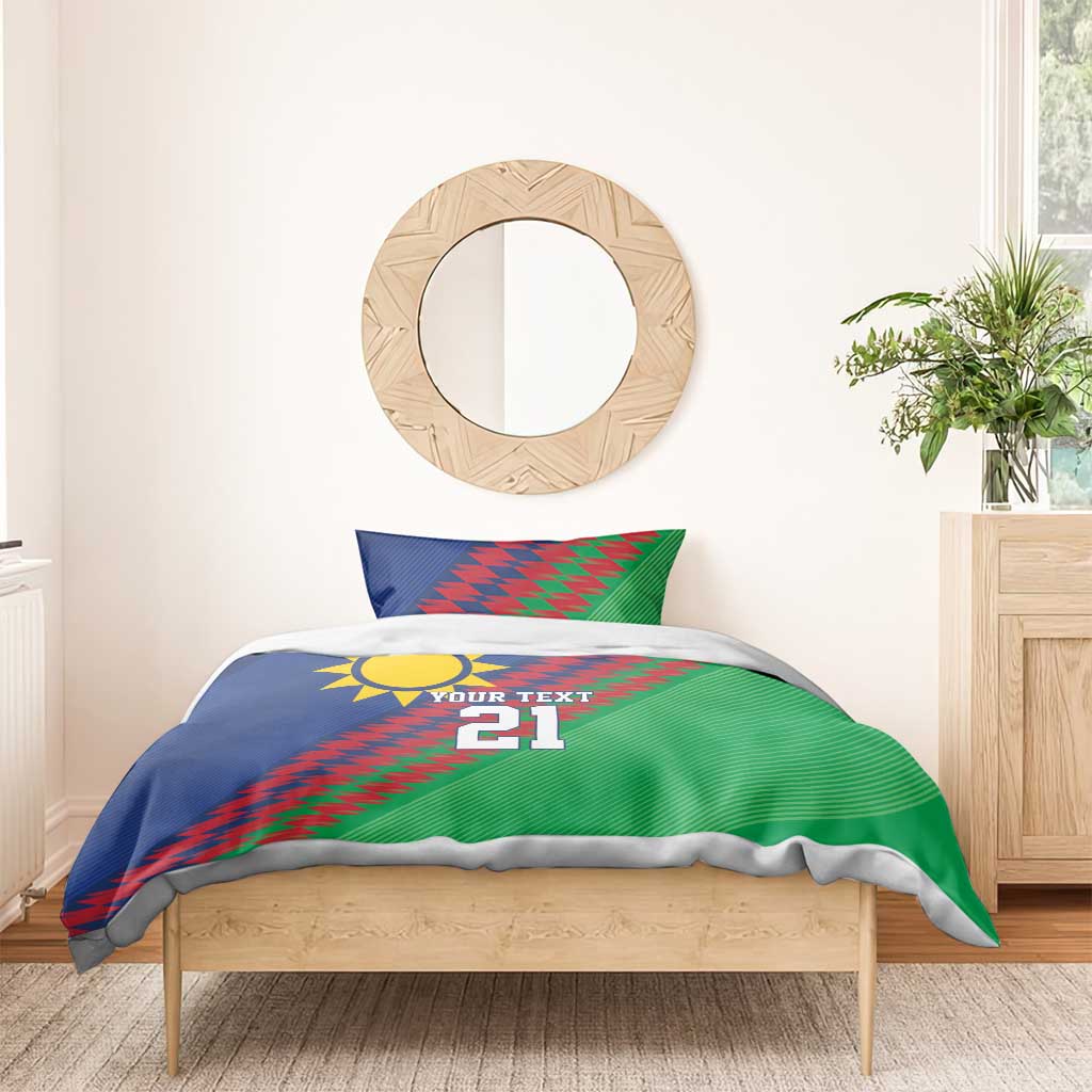 Namibia Cricket Custom Bedding Set Namibian Sporty Pattern Flag Motif - Wonder Print Shop
