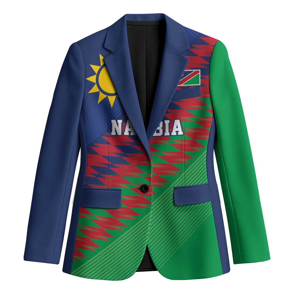 Namibia Cricket Custom Blazer Namibian Sporty Pattern Flag Motif - Wonder Print Shop