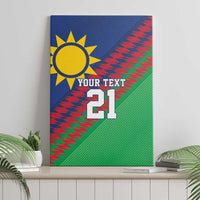 Namibia Cricket Custom Canvas Wall Art Namibian Sporty Pattern Flag Motif - Wonder Print Shop