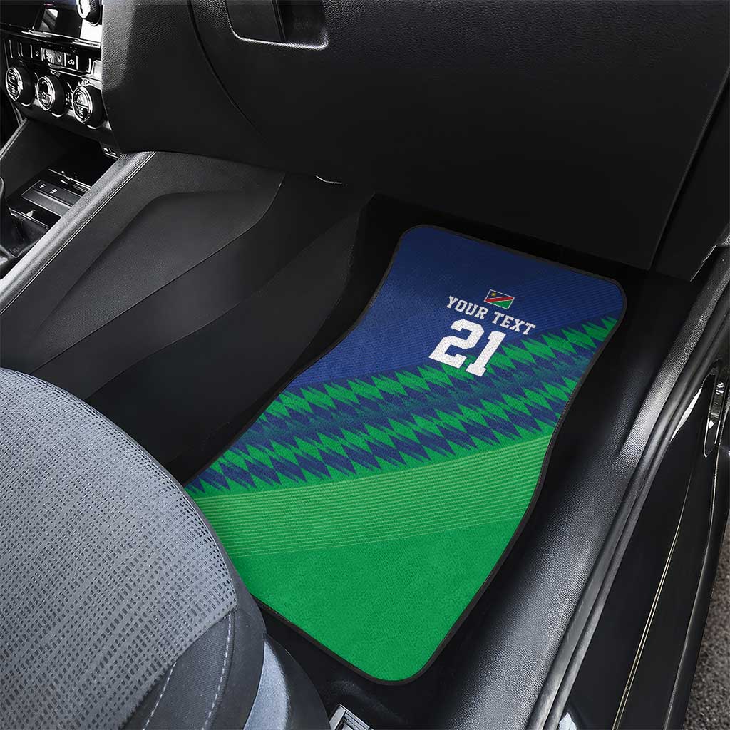 Namibia Cricket Custom Car Mats Namibian Sporty Pattern Flag Motif - Wonder Print Shop