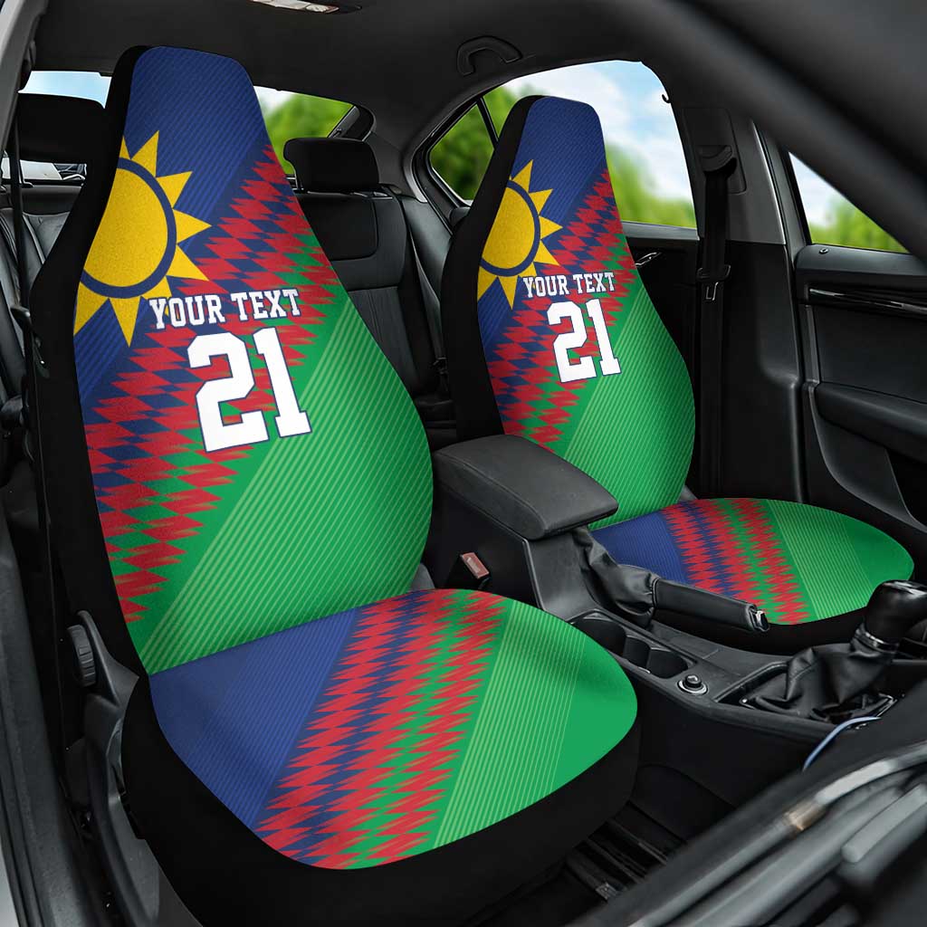 Namibia Cricket Custom Car Seat Cover Namibian Sporty Pattern Flag Motif - Wonder Print Shop
