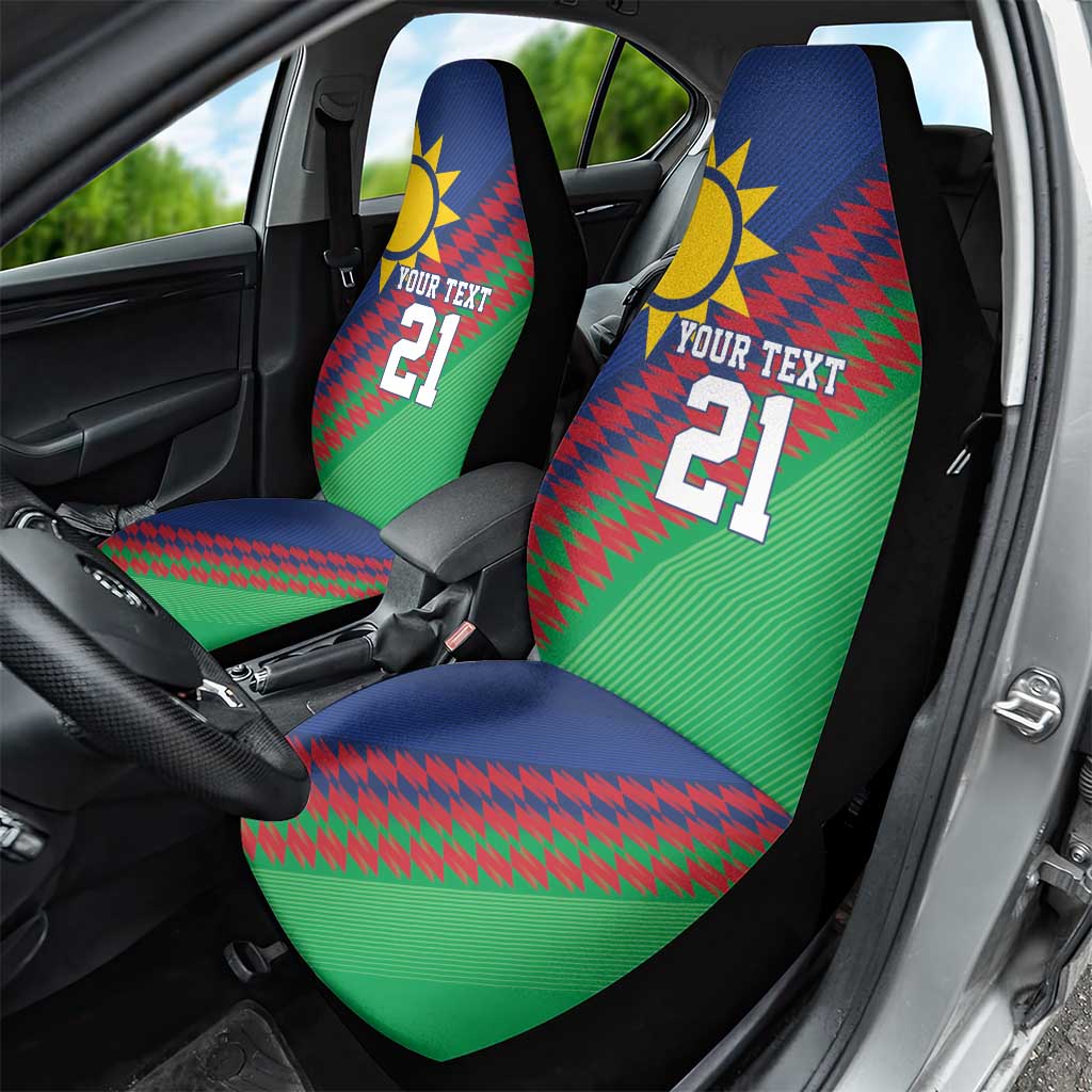 Namibia Cricket Custom Car Seat Cover Namibian Sporty Pattern Flag Motif - Wonder Print Shop