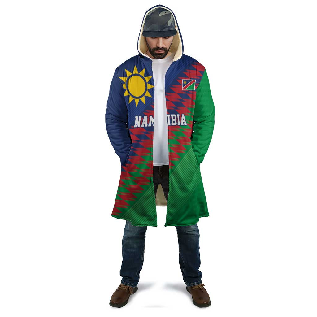 Namibia Cricket Custom Cloak Namibian Sporty Pattern Flag Motif - Wonder Print Shop