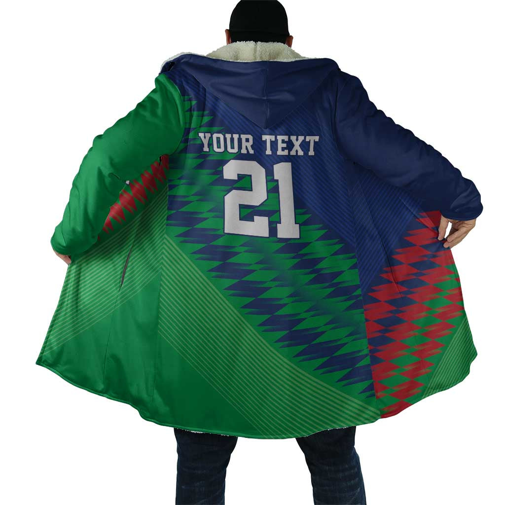 Namibia Cricket Custom Cloak Namibian Sporty Pattern Flag Motif - Wonder Print Shop