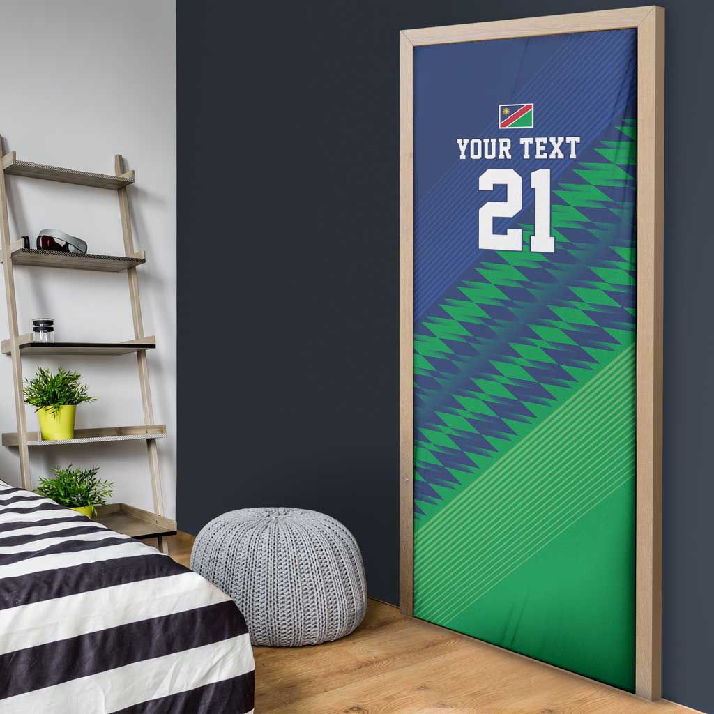 Namibia Cricket Custom Door Cover Namibian Sporty Pattern Flag Motif - Wonder Print Shop