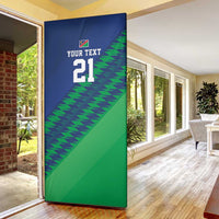 Namibia Cricket Custom Door Cover Namibian Sporty Pattern Flag Motif - Wonder Print Shop