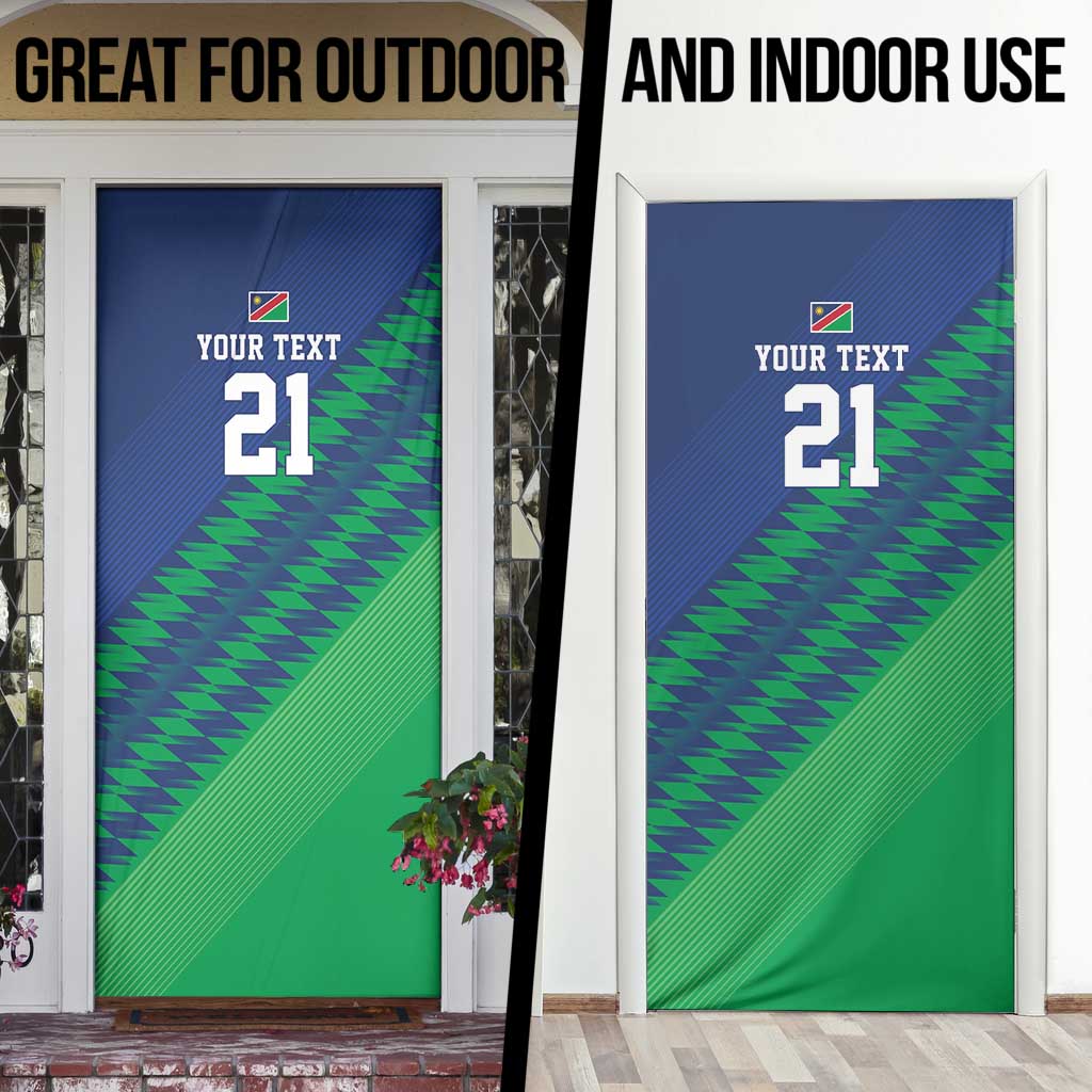 Namibia Cricket Custom Door Cover Namibian Sporty Pattern Flag Motif - Wonder Print Shop