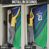 Namibia Cricket Custom Door Cover Namibian Sporty Pattern Flag Motif - Wonder Print Shop