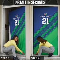 Namibia Cricket Custom Door Cover Namibian Sporty Pattern Flag Motif - Wonder Print Shop