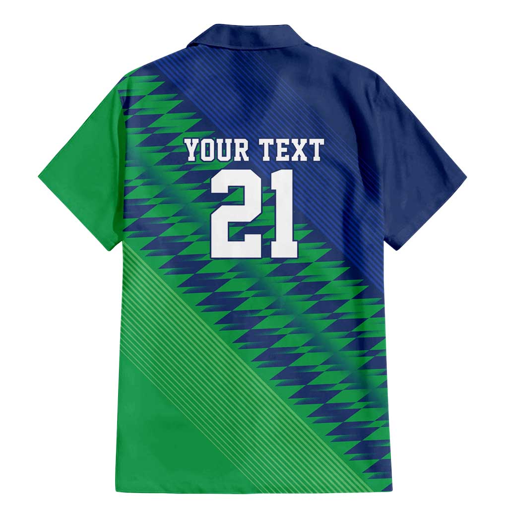 Namibia Cricket Custom Family Matching Mermaid Dress and Hawaiian Shirt Namibian Sporty Pattern Flag Motif - Wonder Print Shop