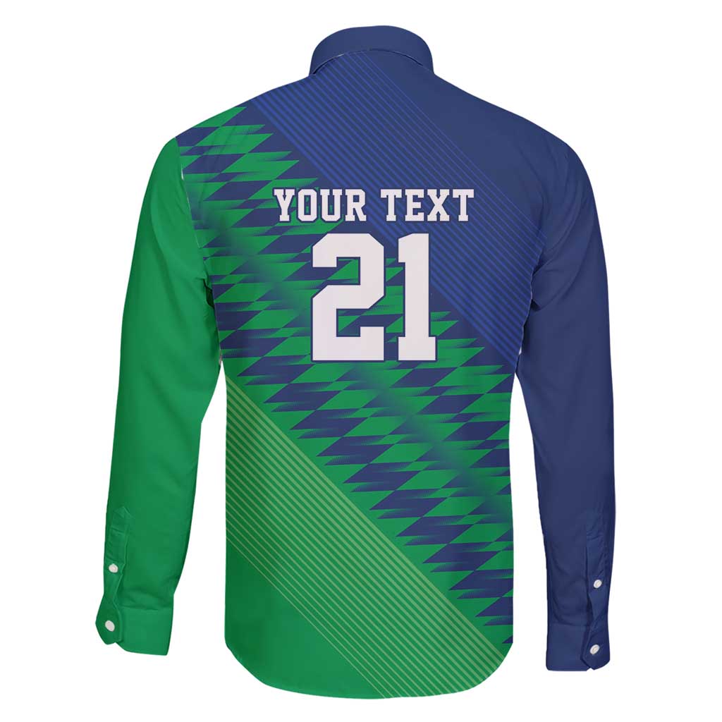 Namibia Cricket Custom Family Matching Short Sleeve Bodycon Dress and Hawaiian Shirt Namibian Sporty Pattern Flag Motif - Wonder Print Shop