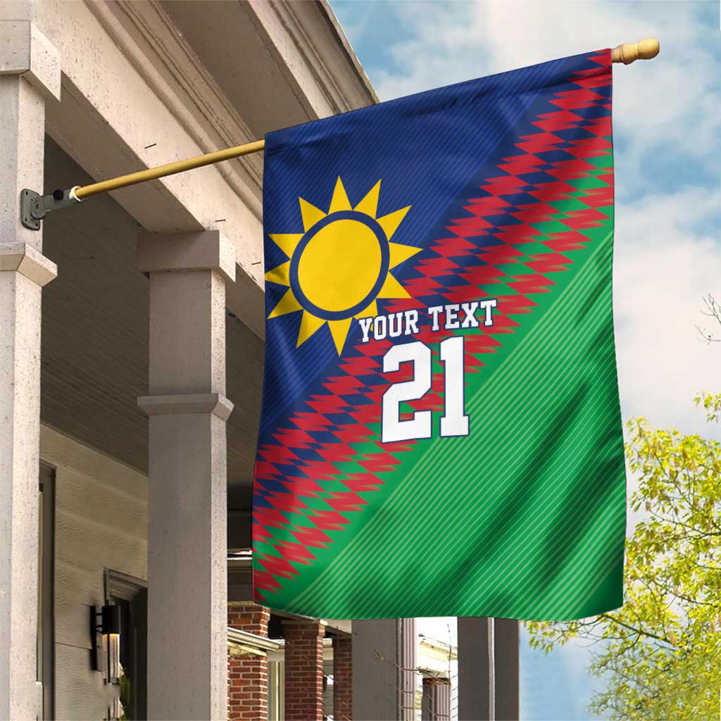 Namibia Cricket Custom Garden Flag Namibian Sporty Pattern Flag Motif - Wonder Print Shop