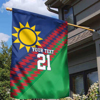 Namibia Cricket Custom Garden Flag Namibian Sporty Pattern Flag Motif - Wonder Print Shop