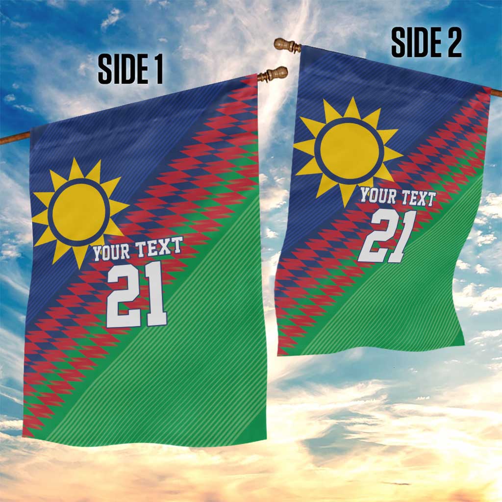 Namibia Cricket Custom Garden Flag Namibian Sporty Pattern Flag Motif - Wonder Print Shop