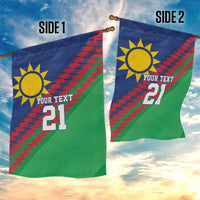 Namibia Cricket Custom Garden Flag Namibian Sporty Pattern Flag Motif - Wonder Print Shop