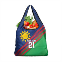 Namibia Cricket Custom Grocery Bag Namibian Sporty Pattern Flag Motif - Wonder Print Shop