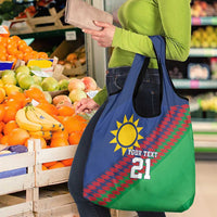 Namibia Cricket Custom Grocery Bag Namibian Sporty Pattern Flag Motif - Wonder Print Shop