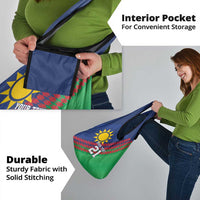 Namibia Cricket Custom Grocery Bag Namibian Sporty Pattern Flag Motif - Wonder Print Shop