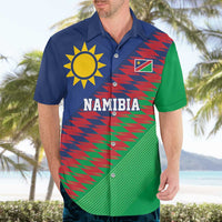 Namibia Cricket Custom Hawaiian Shirt Namibian Sporty Pattern Flag Motif - Wonder Print Shop