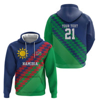 Namibia Cricket Custom Hoodie Namibian Sporty Pattern Flag Motif - Wonder Print Shop