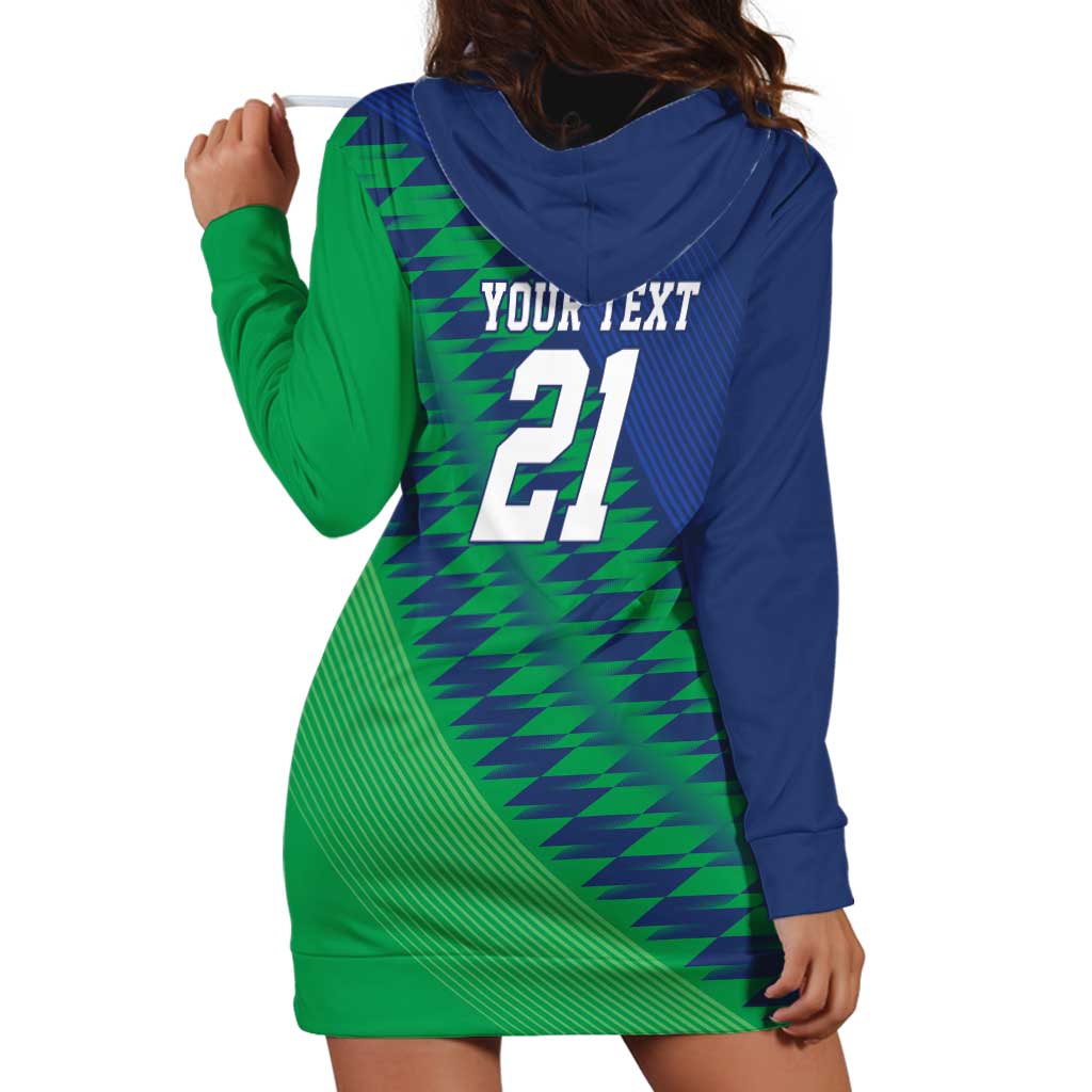 Namibia Cricket Custom Hoodie Dress Namibian Sporty Pattern Flag Motif - Wonder Print Shop