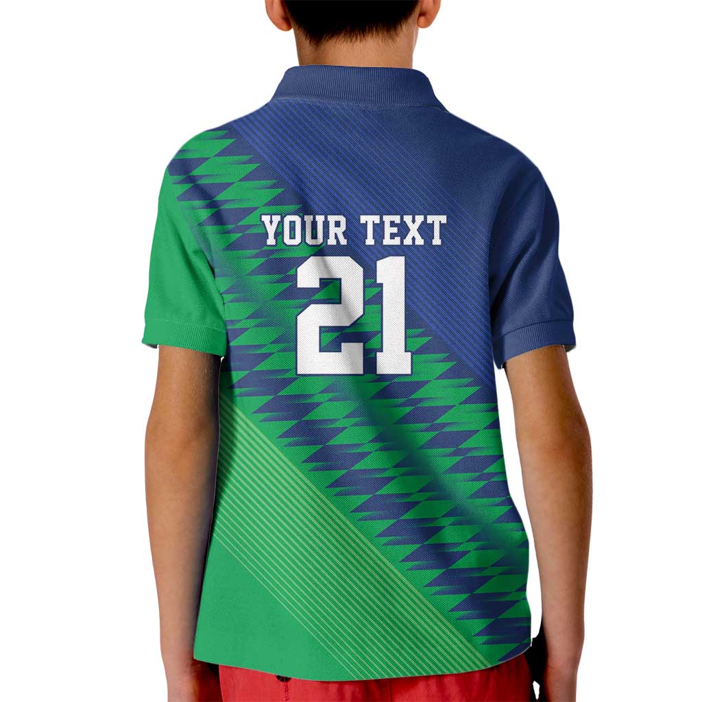 Namibia Cricket Custom Kid Polo Shirt Namibian Sporty Pattern Flag Motif - Wonder Print Shop