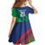 Namibia Cricket Custom Kid Short Sleeve Dress Namibian Sporty Pattern Flag Motif - Wonder Print Shop
