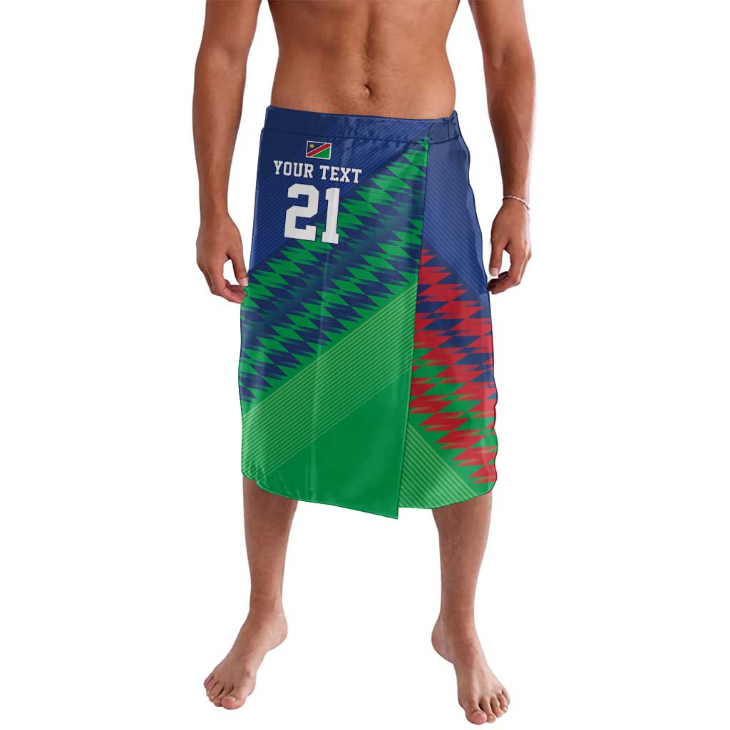 Namibia Cricket Custom Lavalava Namibian Sporty Pattern Flag Motif - Wonder Print Shop