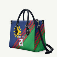 Namibia Cricket Custom Leather Bag Namibian Sporty Pattern Flag Motif - Wonder Print Shop