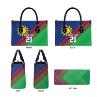 Namibia Cricket Custom Leather Bag Namibian Sporty Pattern Flag Motif - Wonder Print Shop