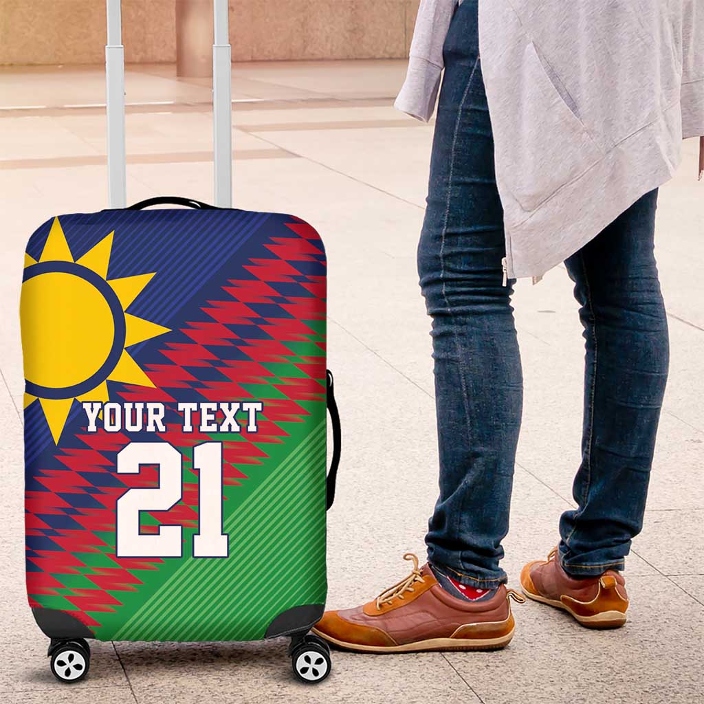 Namibia Cricket Custom Luggage Cover Namibian Sporty Pattern Flag Motif - Wonder Print Shop