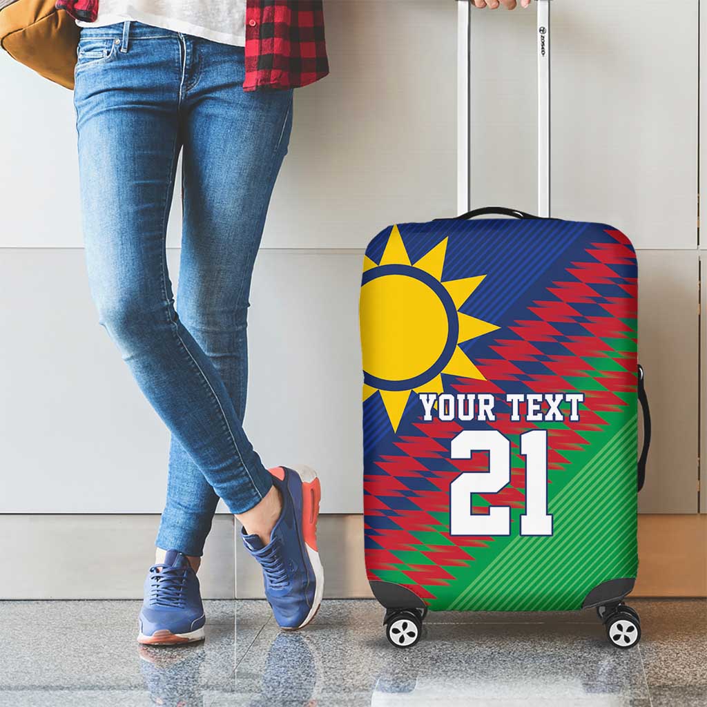Namibia Cricket Custom Luggage Cover Namibian Sporty Pattern Flag Motif - Wonder Print Shop