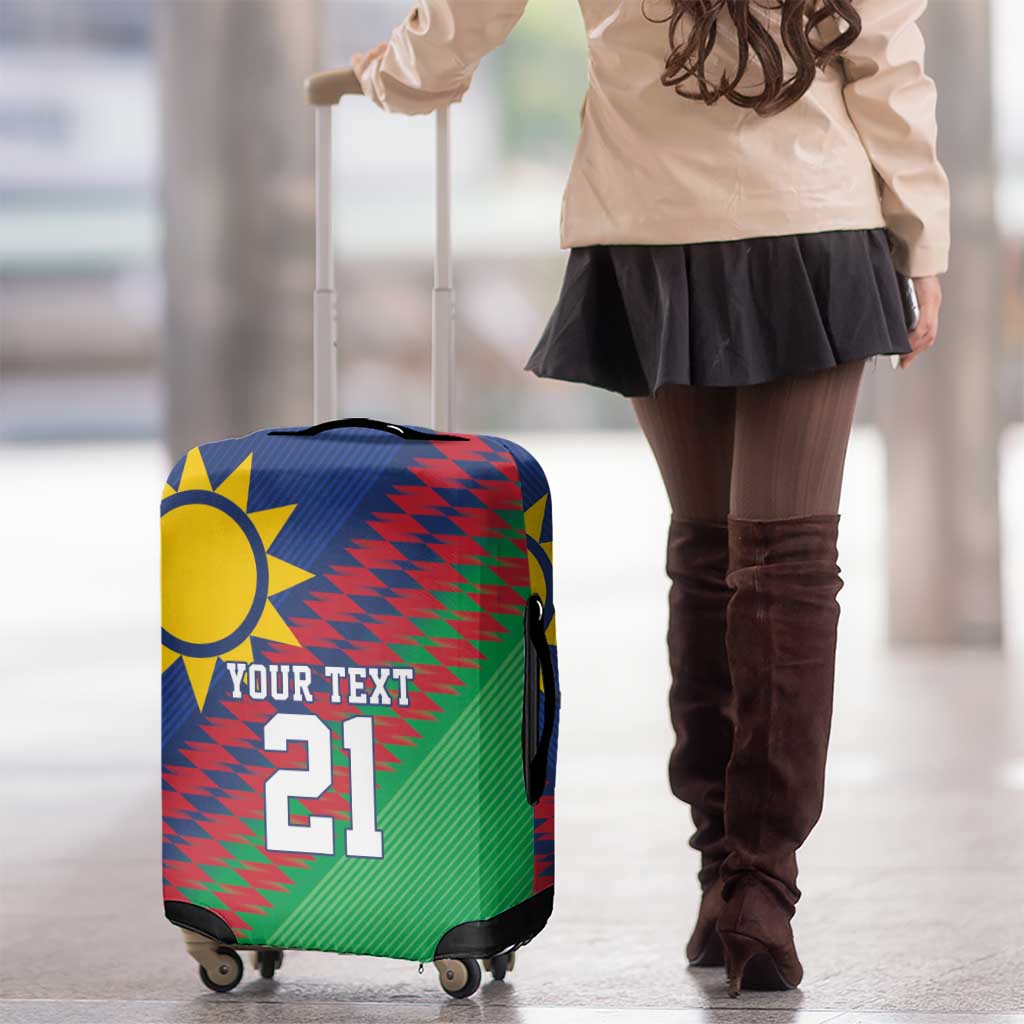 Namibia Cricket Custom Luggage Cover Namibian Sporty Pattern Flag Motif - Wonder Print Shop