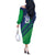 Namibia Cricket Custom Off The Shoulder Long Sleeve Dress Namibian Sporty Pattern Flag Motif - Wonder Print Shop