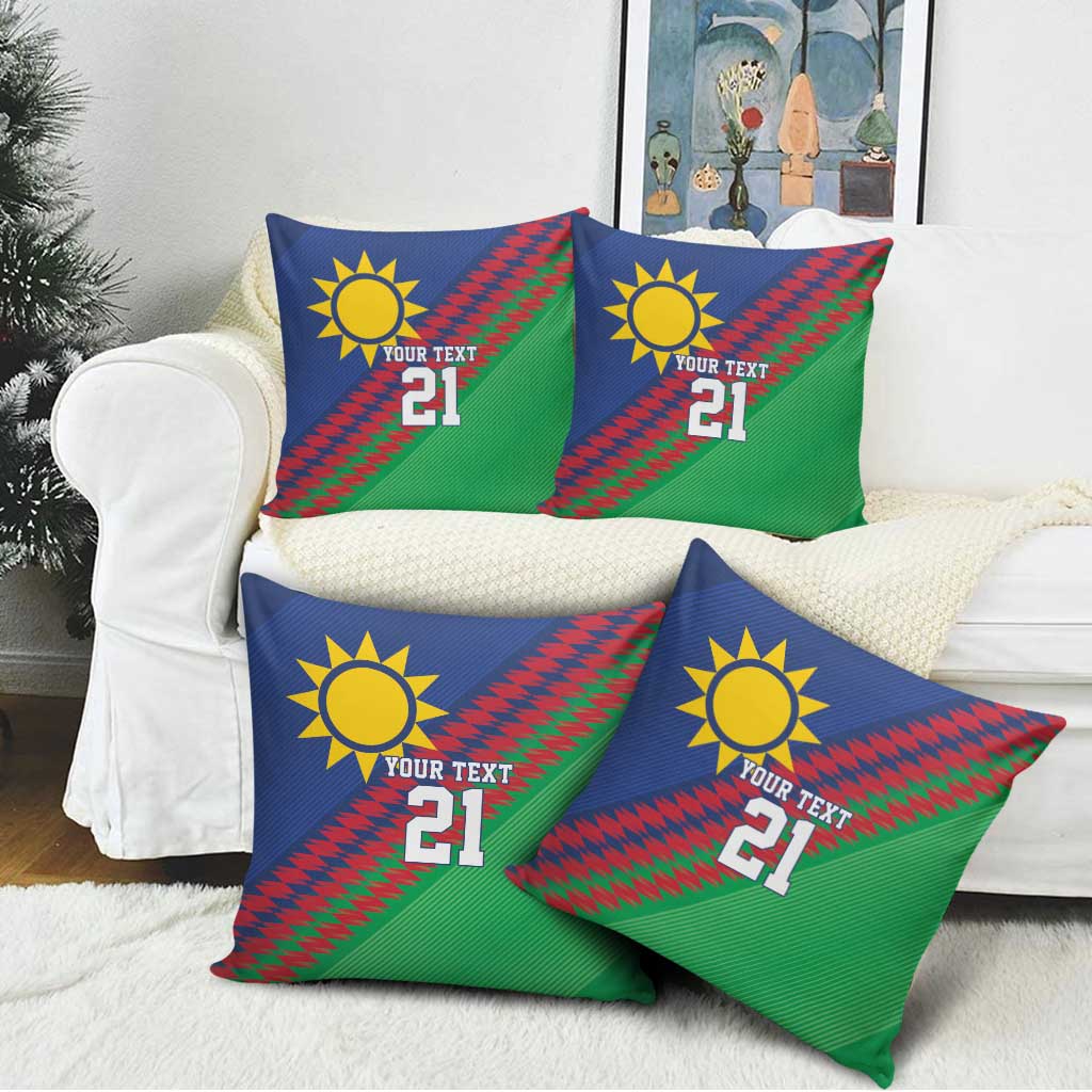 Namibia Cricket Custom Pillow Cover Namibian Sporty Pattern Flag Motif - Wonder Print Shop