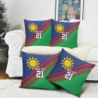 Namibia Cricket Custom Pillow Cover Namibian Sporty Pattern Flag Motif - Wonder Print Shop