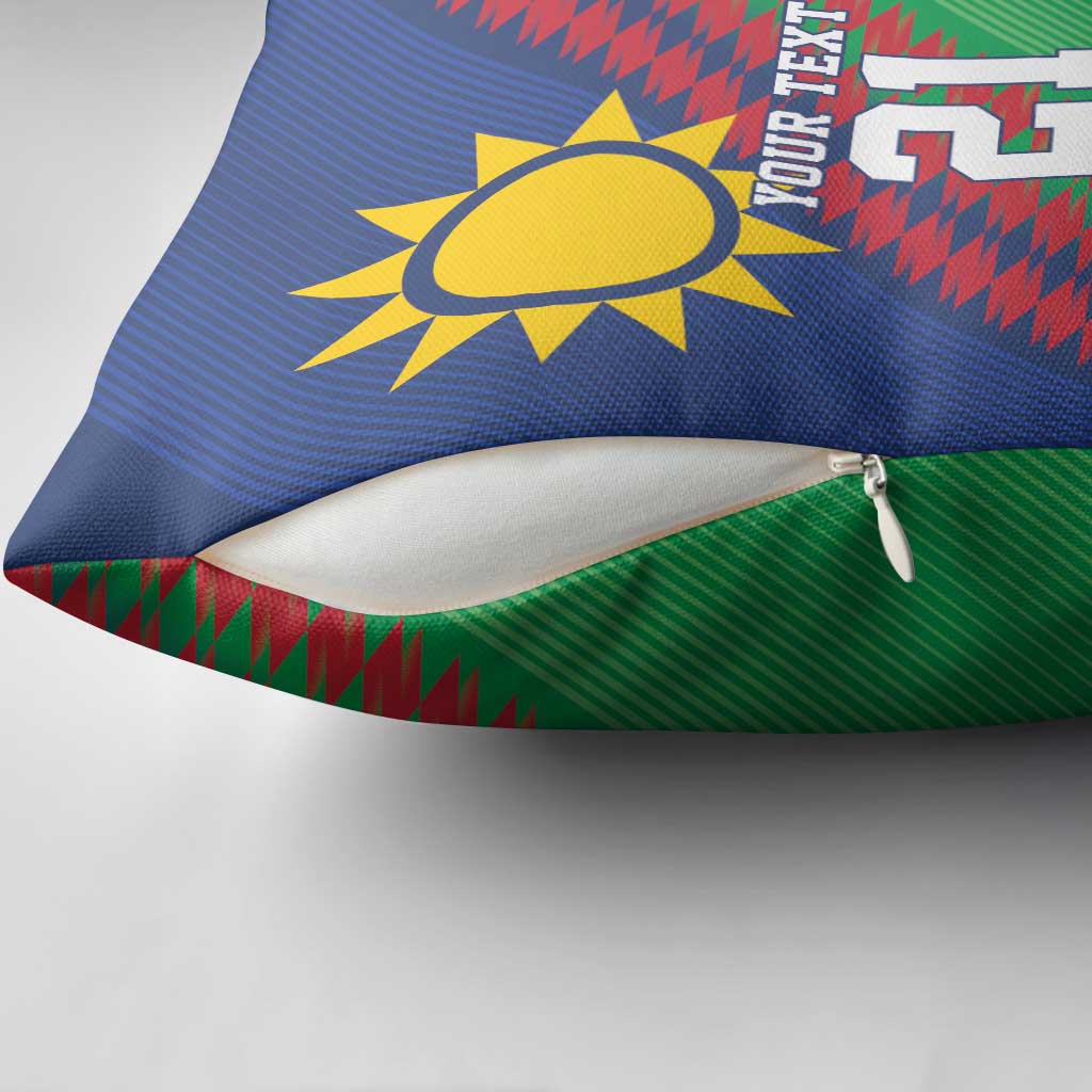 Namibia Cricket Custom Pillow Cover Namibian Sporty Pattern Flag Motif - Wonder Print Shop