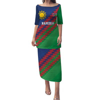 Namibia Cricket Custom Puletasi Namibian Sporty Pattern Flag Motif - Wonder Print Shop