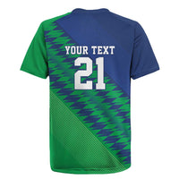 Namibia Cricket Custom Rugby Jersey Namibian Sporty Pattern Flag Motif - Wonder Print Shop