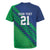 Namibia Cricket Custom Rugby Jersey Namibian Sporty Pattern Flag Motif - Wonder Print Shop