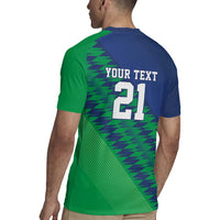 Namibia Cricket Custom Rugby Jersey Namibian Sporty Pattern Flag Motif - Wonder Print Shop