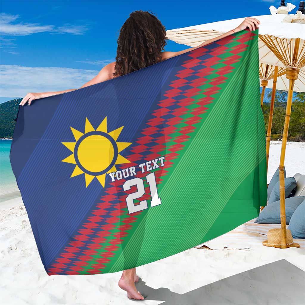 Namibia Cricket Custom Sarong Namibian Sporty Pattern Flag Motif - Wonder Print Shop